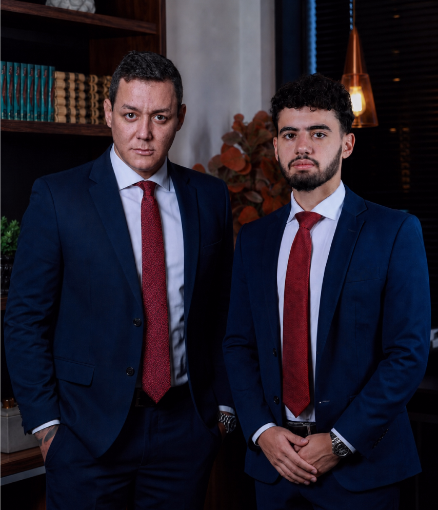 Dr. Caio Sousa Mendes e Dr. Mateus Custódio, advogados criminalistas